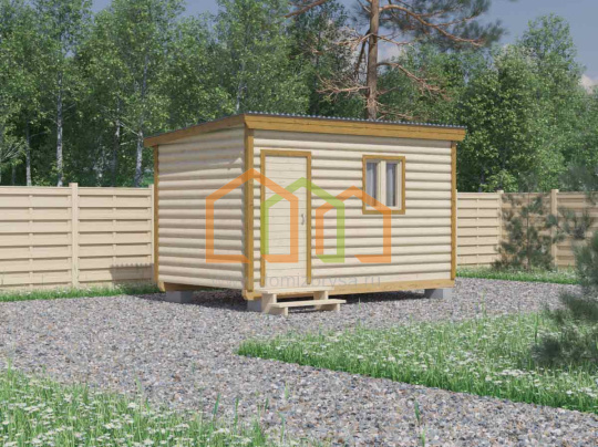 Брусовая бытовка Пион