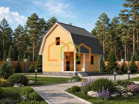 Каркасный дом без внутренней отделки 6х6