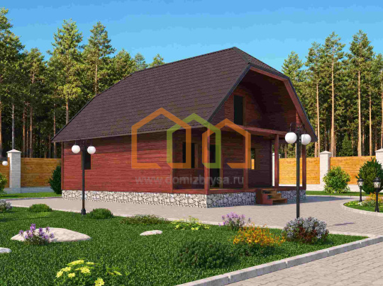 Каркасный дом без внутренней отделки 8х10